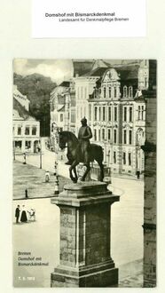 7. historisches Bild von Bismarck-Denkmal & Reiterstandbild Otto von Bismarck