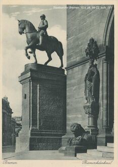 9. historisches Bild von Bismarck-Denkmal & Reiterstandbild Otto von Bismarck