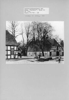 1. historisches Bild von St.-Jürgen-Asyl, Gutshof/Pferdestall, Haus XXIII und XXIV & Klinikum Ost, Haus 40 & Hof Maass