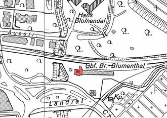 1. Kartenansicht von Empfangsgebäude Bahnhof Blumenthal